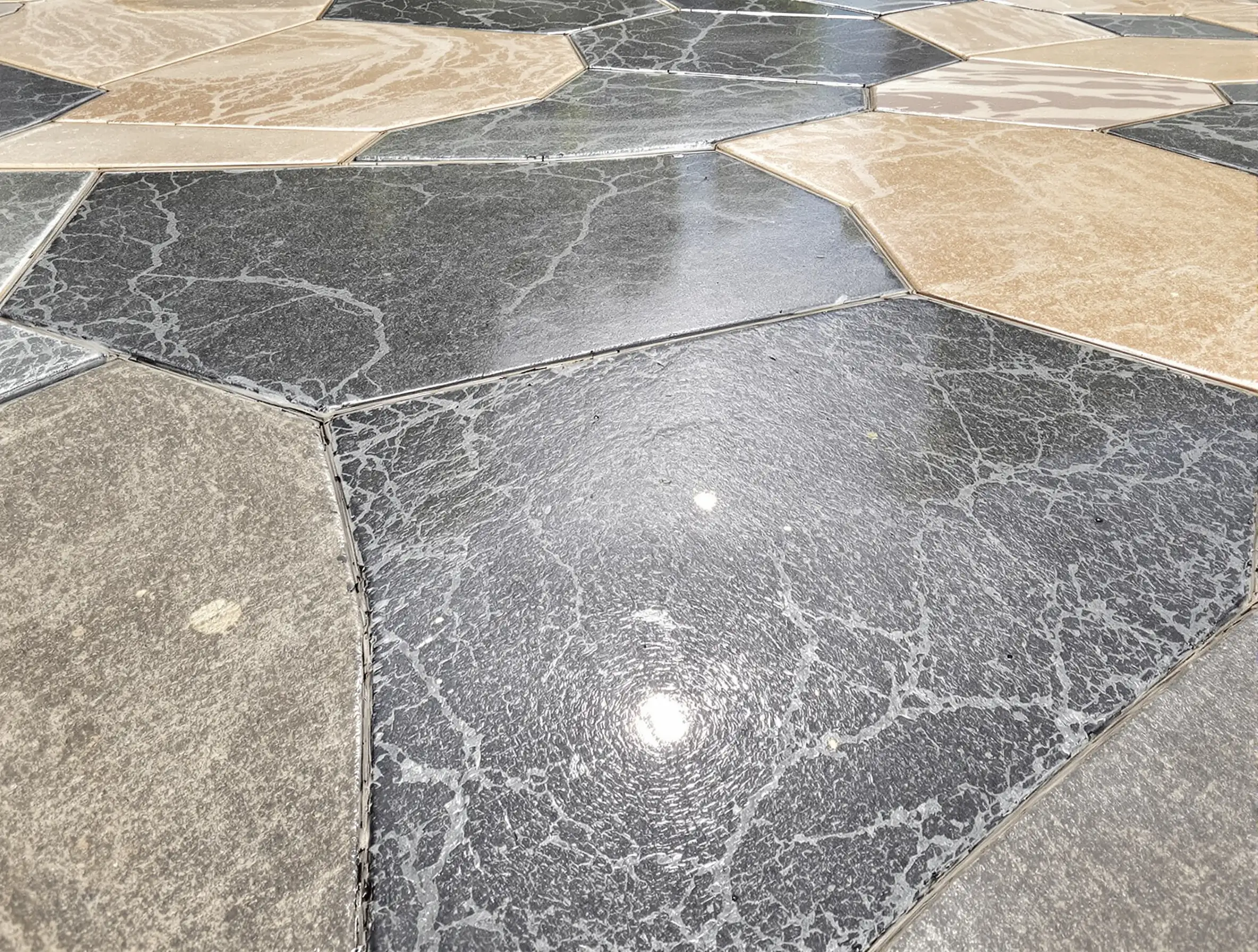 Stamped concrete slate texture close-up detail — Ford Concrete design idea