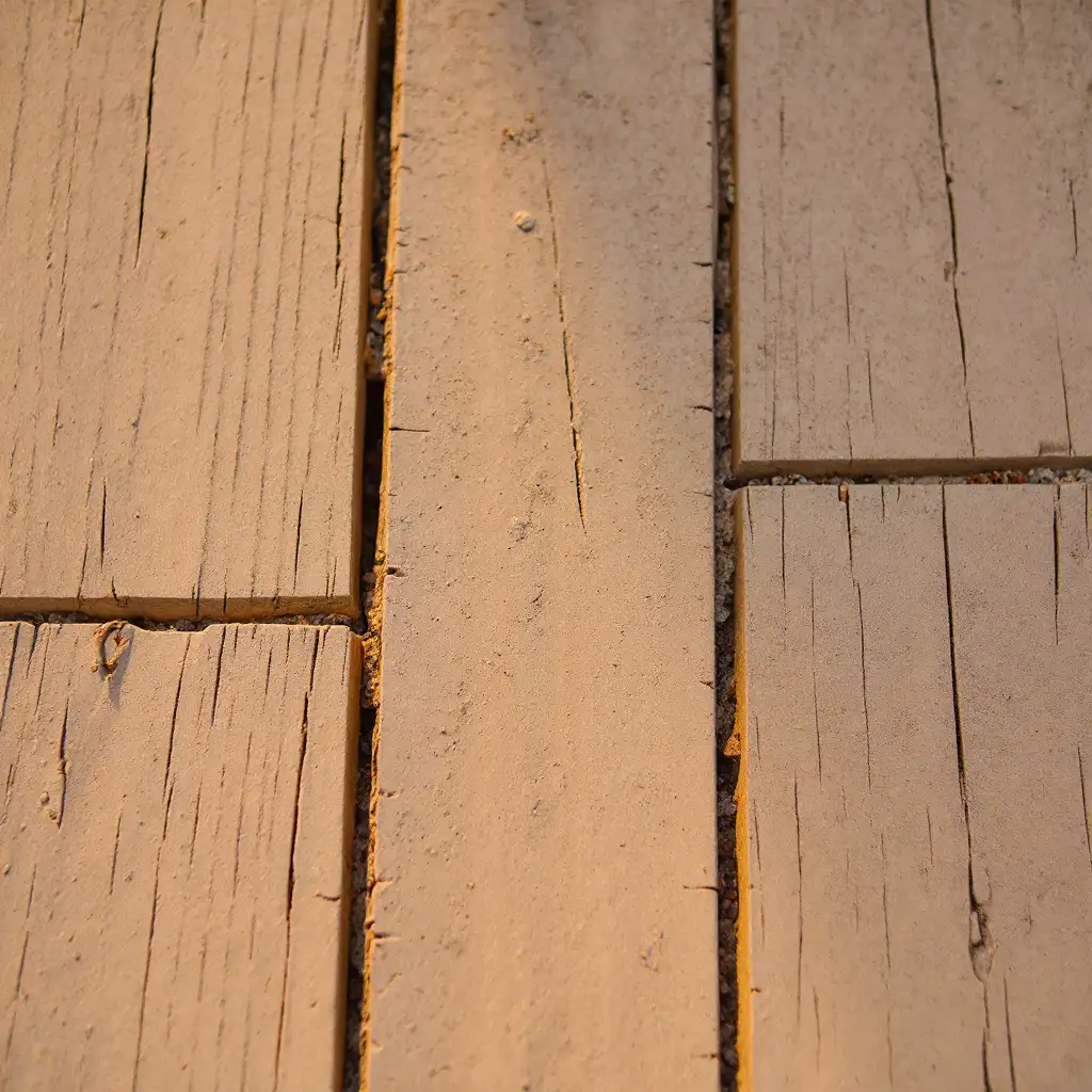 Wood Plank stamped concrete texture close-up — Kansas City decorative concrete