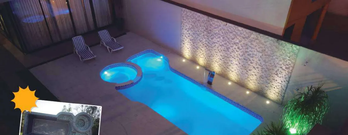 Passione Spa fiberglass pool installed by Ford Concrete in Kansas City