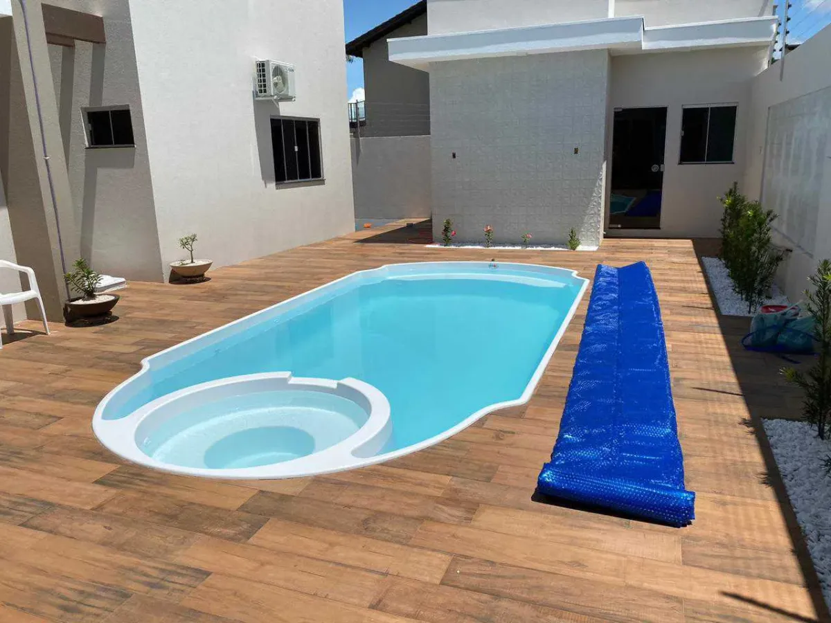 Mediterranea Spa fiberglass pool installed by Ford Concrete in Kansas City