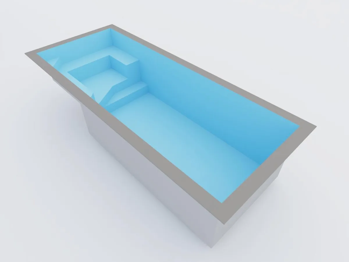 Slim Spa fiberglass pool installed by Ford Concrete in Kansas City