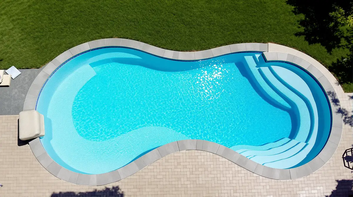 Stained concrete pool deck option