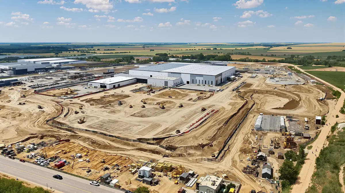 Commercial sitework and concrete construction in progress at a Kansas City metro project site — Ford Concrete